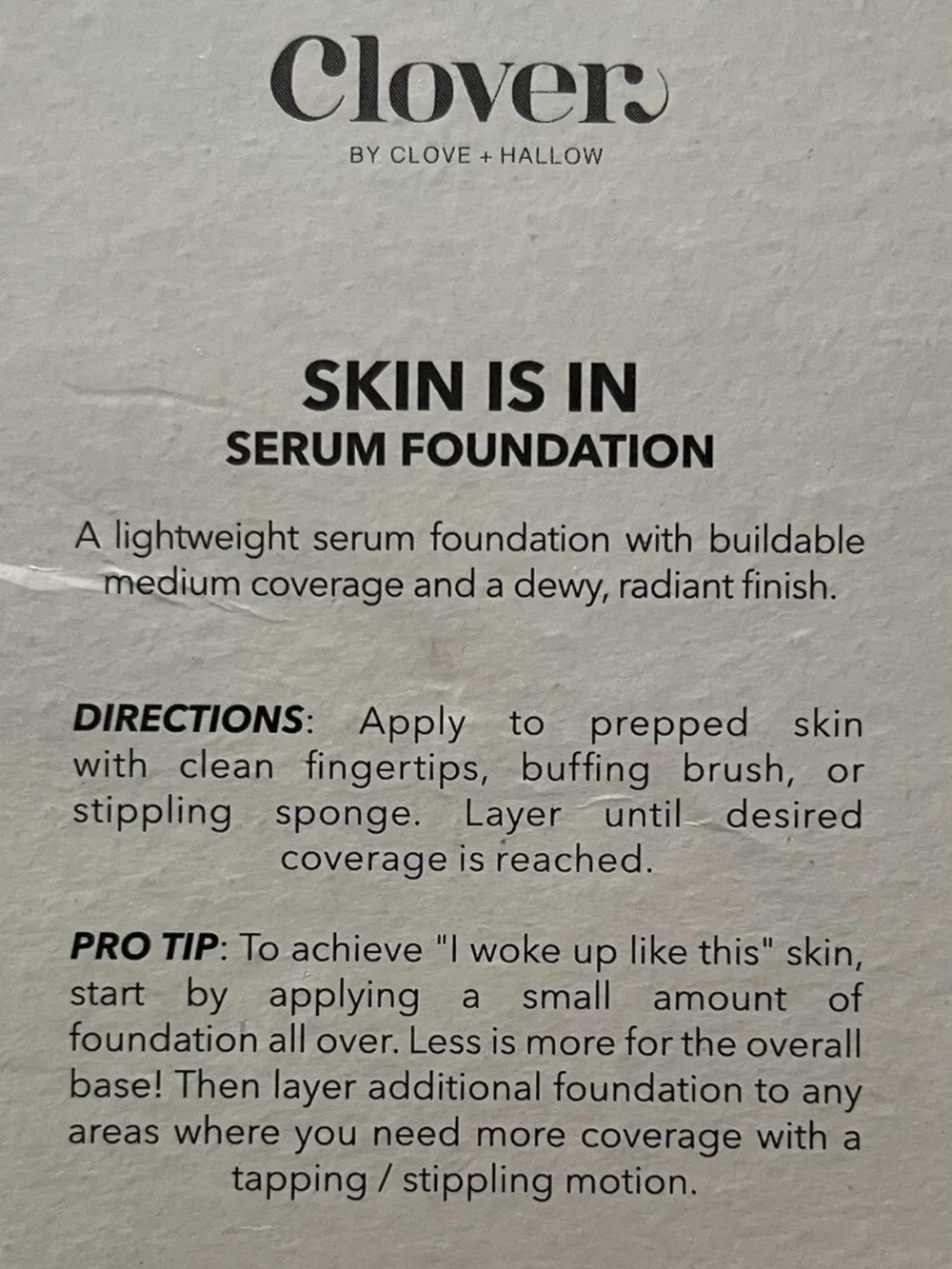 Clove + Hallow sheer serum